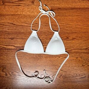 Voda Swim XS Bikini Top Double String White ENVY PUSH UP PADDED TRIANGLE